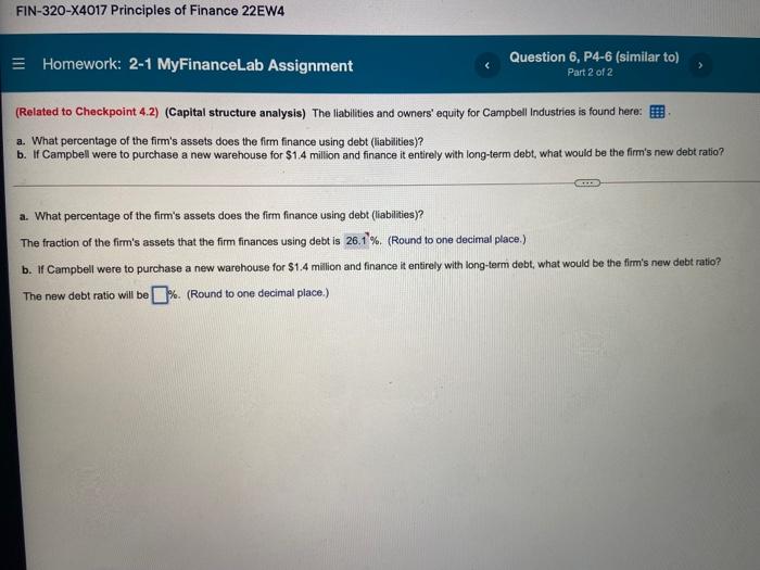 Fin 320 2-1 myfinancelab assignment