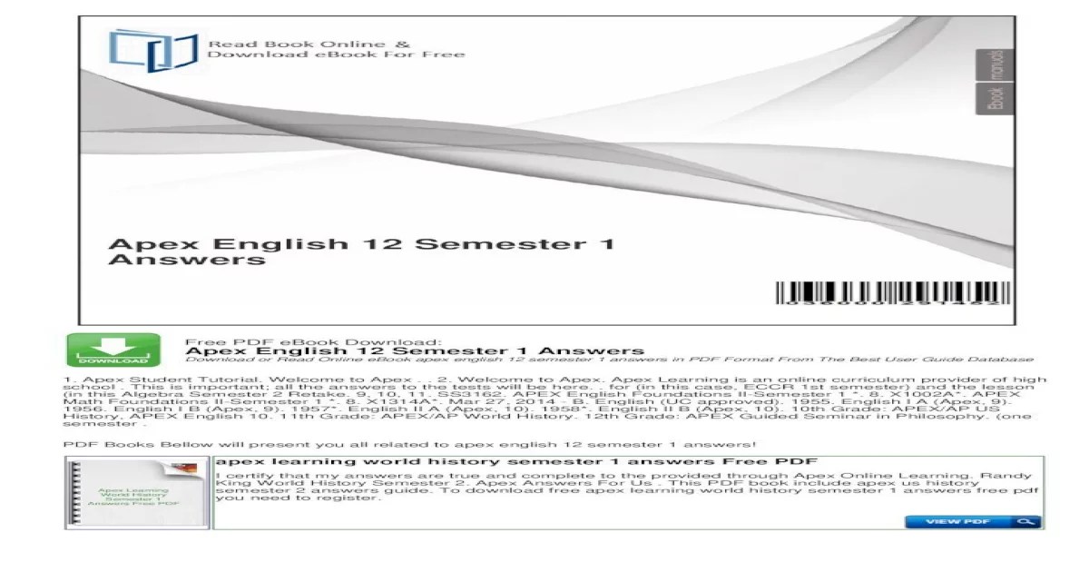 Apex english 9 semester 1 answer key